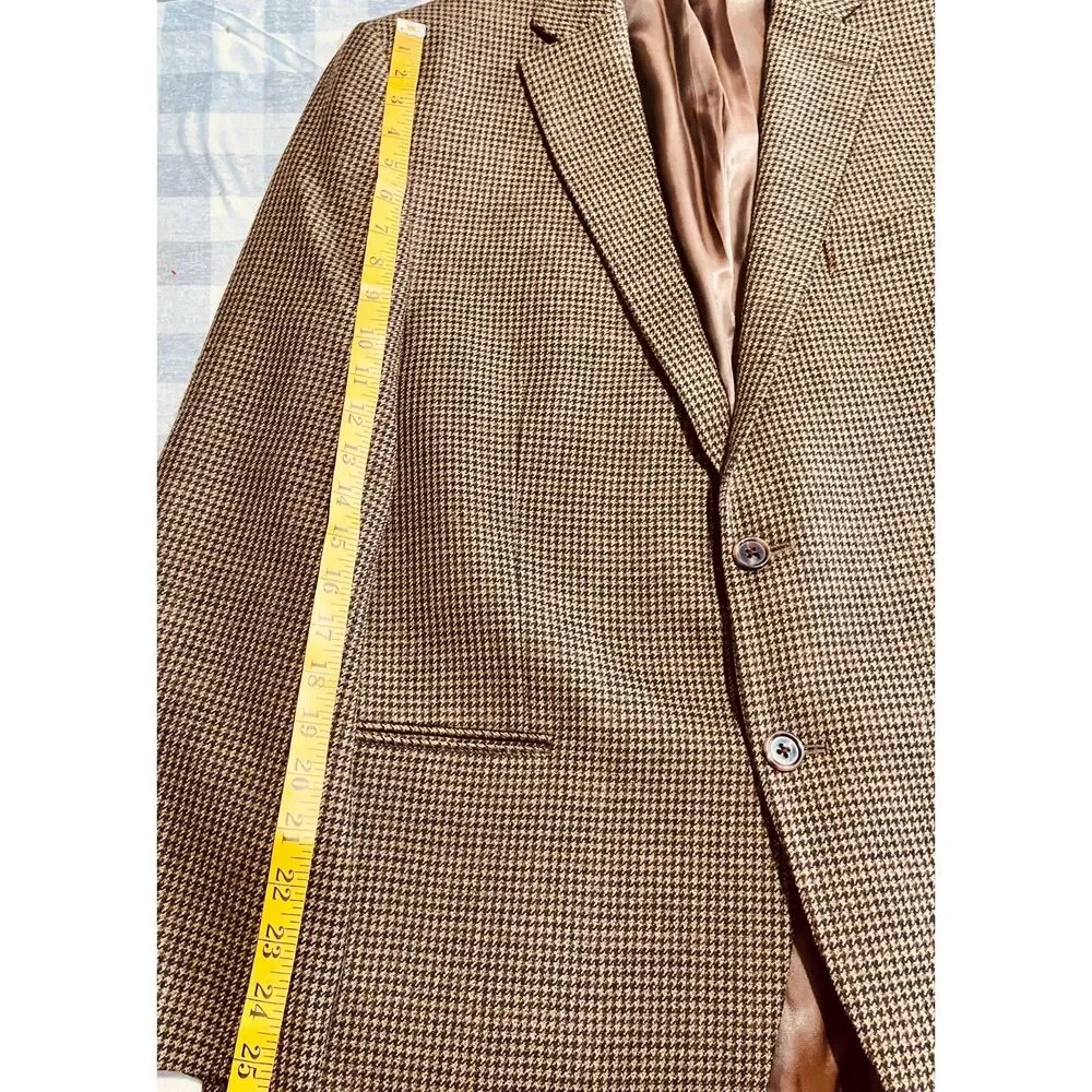 Lauren Ralph lauren wool blazer sportcoat tombstone brown dark accademia men 44R
